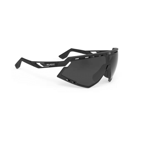 Rudy Project Defender Mattschwarze Brille Geräucherte schwarze Gläser
