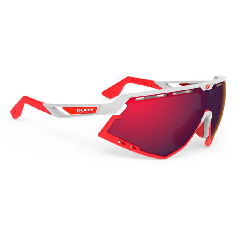 Occhiali Rudy Project Defender Bianco Rosso RP Optics Lente Multilaser Rossa