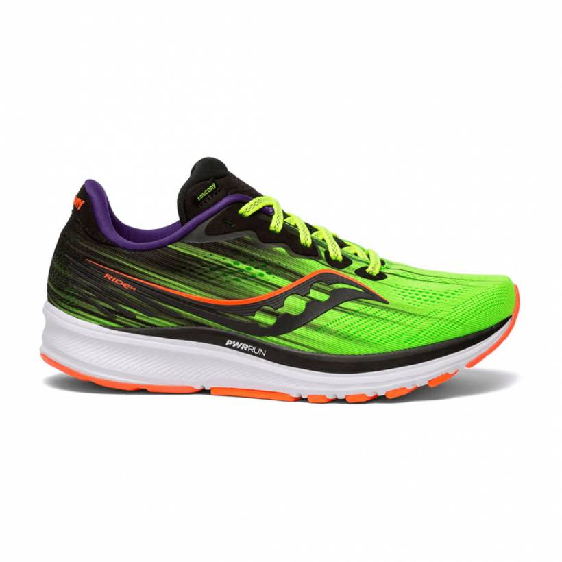 Sapatos femininos Saucony Ride 14 ViziPro Green Fluor AW21