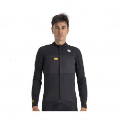 Jersey preta de manga comprida esportiva BodyFit Pro térmica