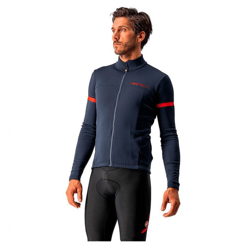 Maglia Castelli Fondo 2 FZ manica lunga blu
