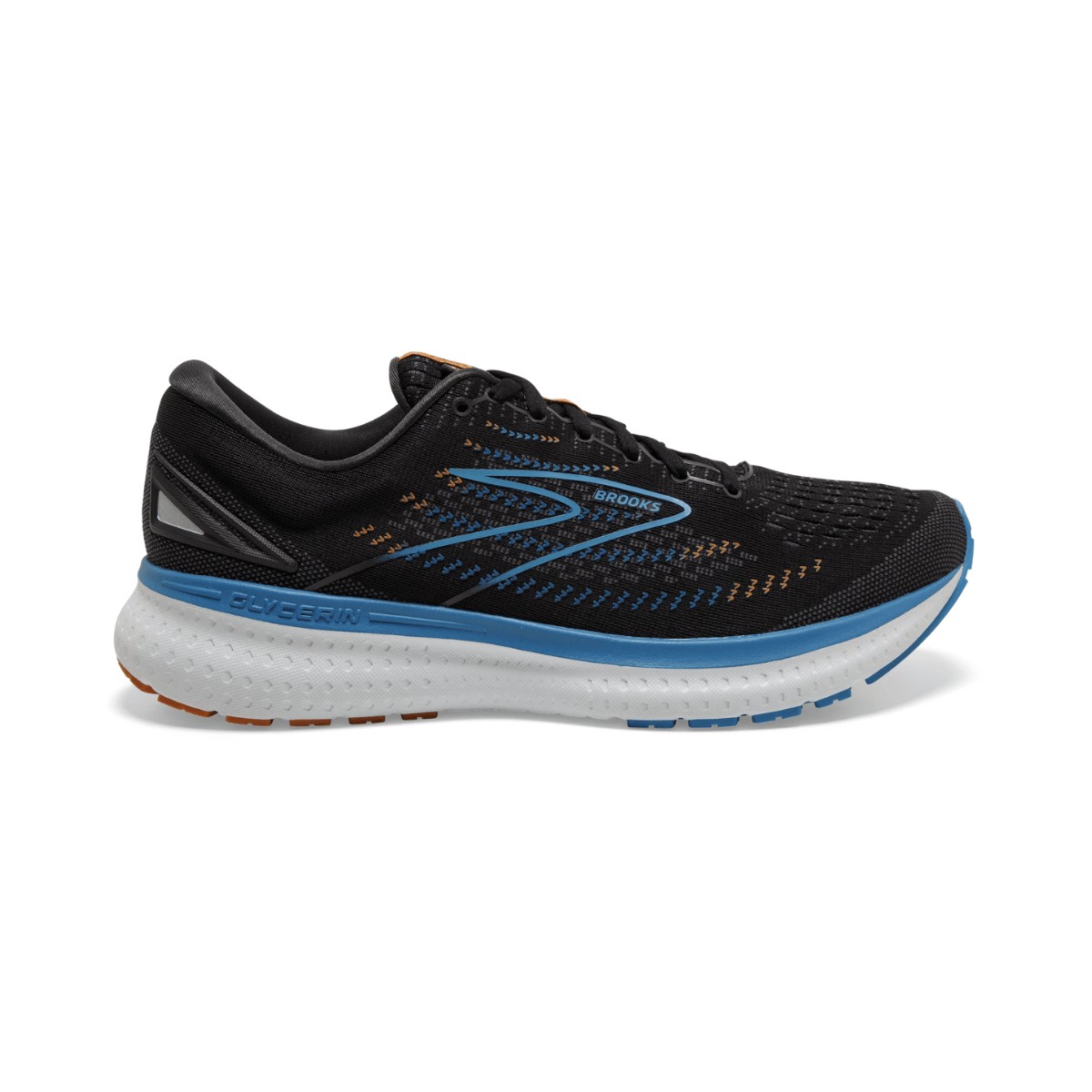 Brooks Glycerin 19 Shoes Black Blue Orange AW21
