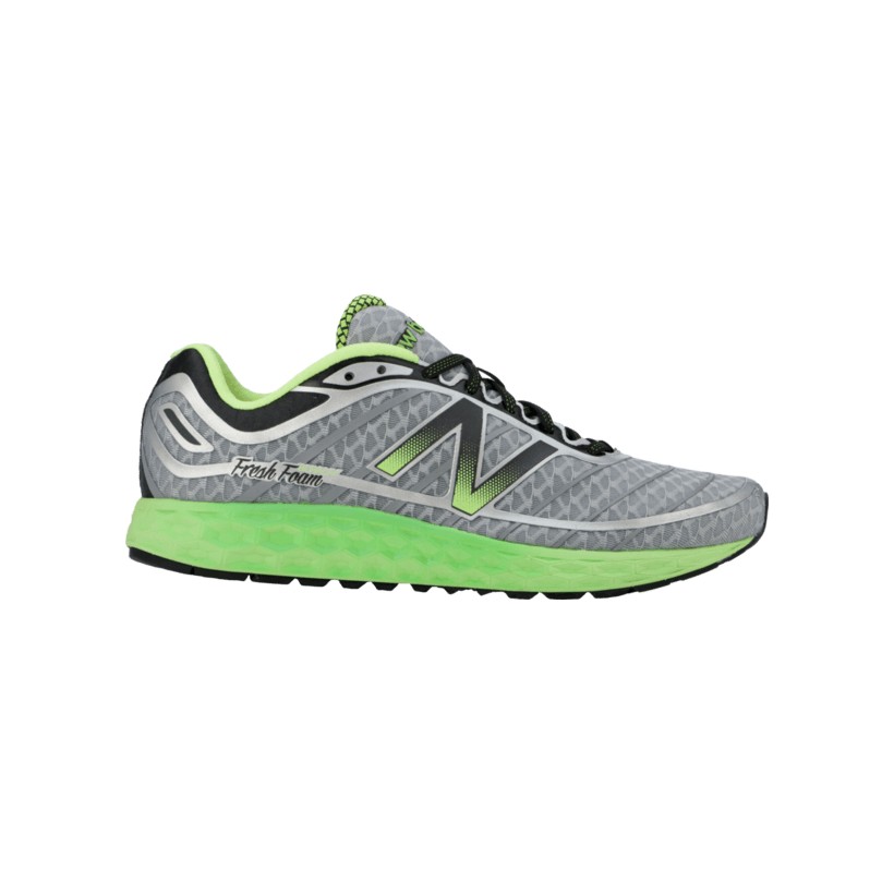 new balance grises con verde