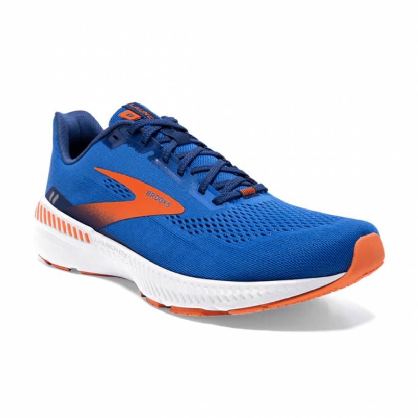 Brooks Launch GTS 8 Wide 2E Blu Arancio SS22 Scarpe