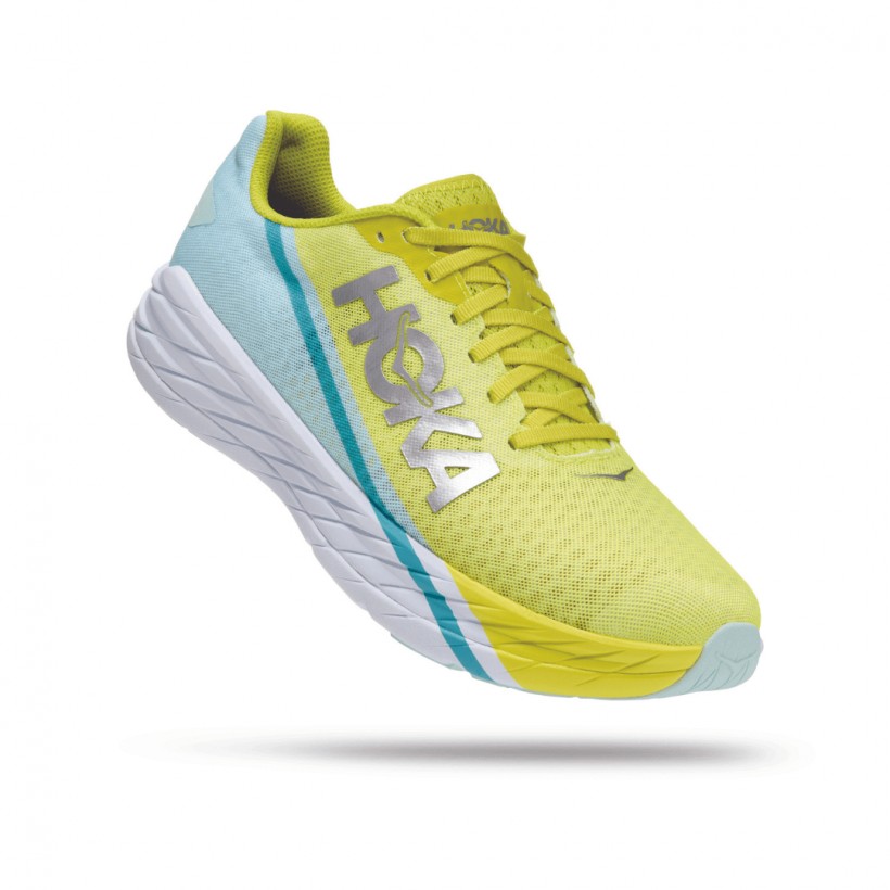 Hoka One One Rocket X Shoes Yellow Blue