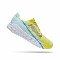 Hoka One One Rocket X Shoes Yellow Blue