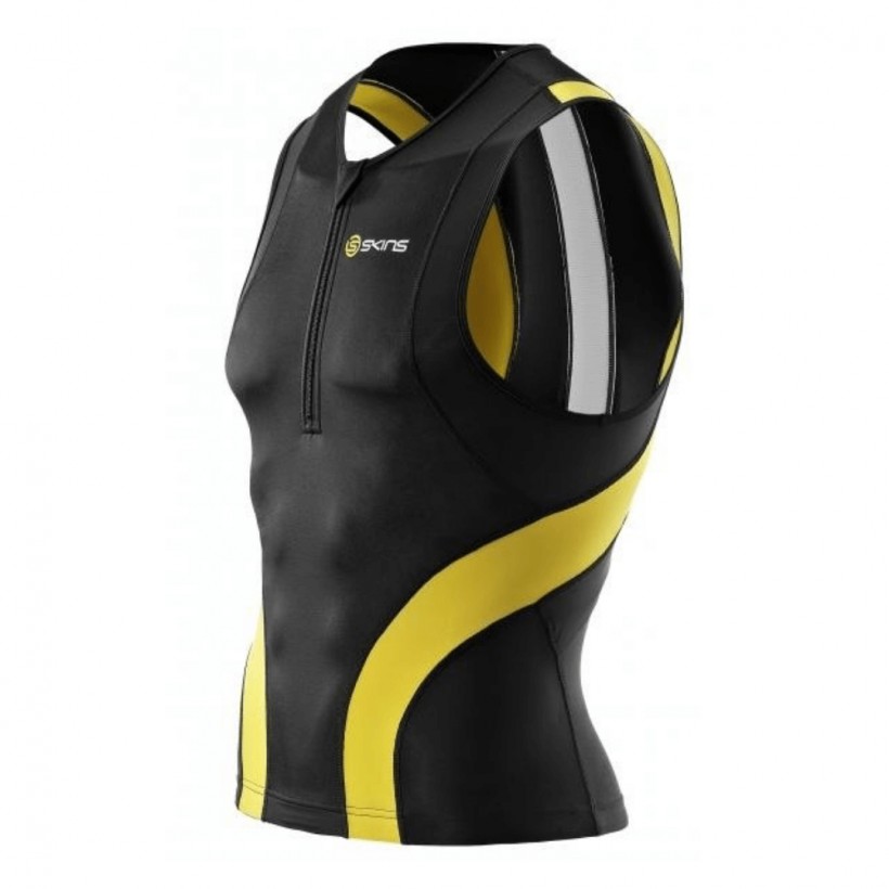 Skins Tri400 Compression Racer Top Black Yellow