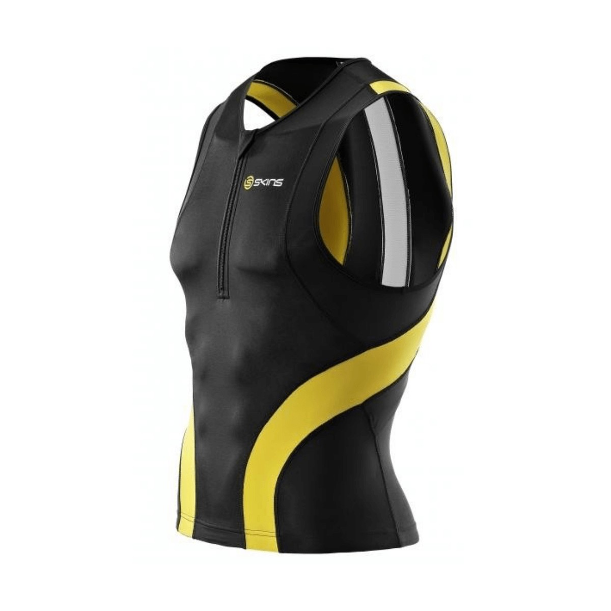 Skins Tri400 Compression Racer Top Black Yellow, Size S