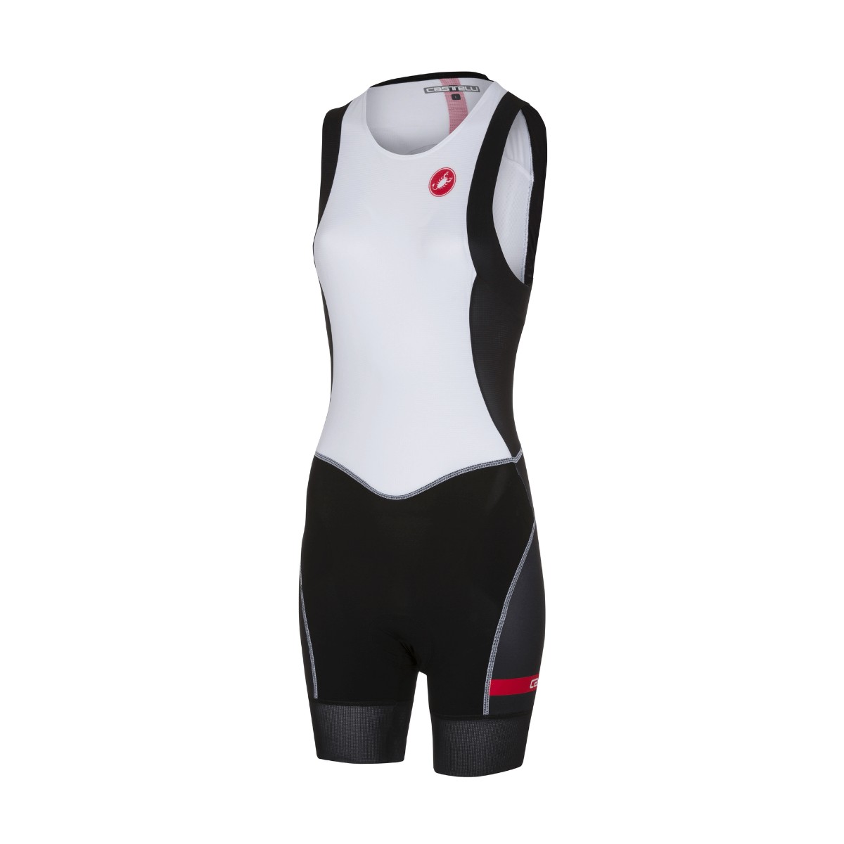 Castelli Short Distance W Race Suit Tri Suit White Black, Size S