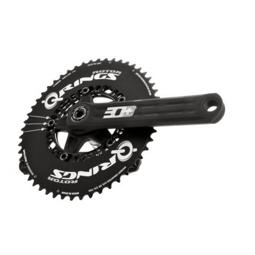 Rotor 3D + cranks with INpower power meter + Q-Rings Aero 50/34 chainrings