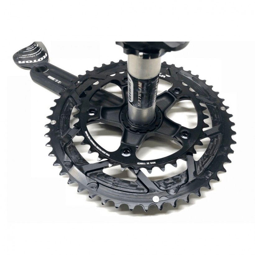 Rotor 3D + cranks with INpower power meter + NoQ 50/34 round chainrings