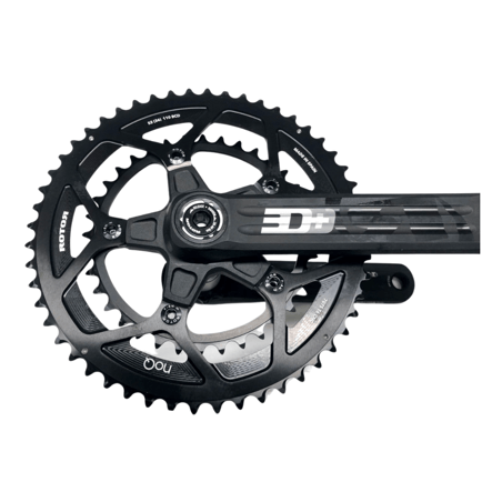 Rotor 3D + cranks with INpower power meter + NoQ 50/34 round chainrings