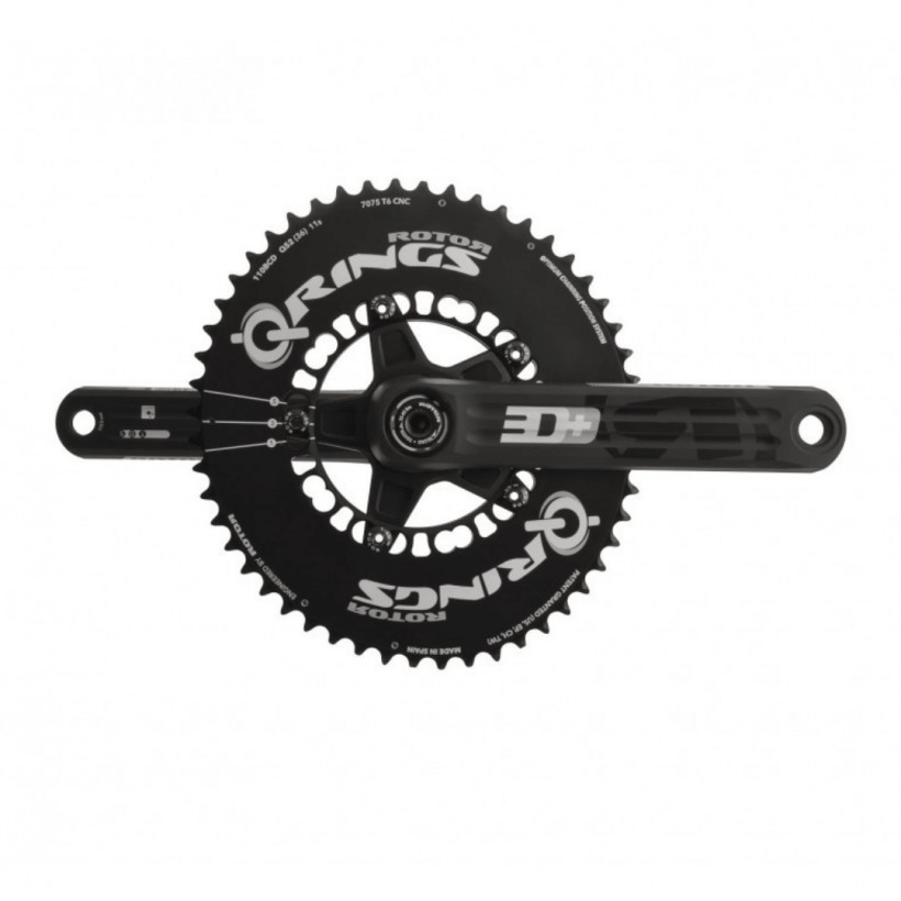 Rotor 3D + cranks with INpower power meter + NoQ 52/36 round chainrings