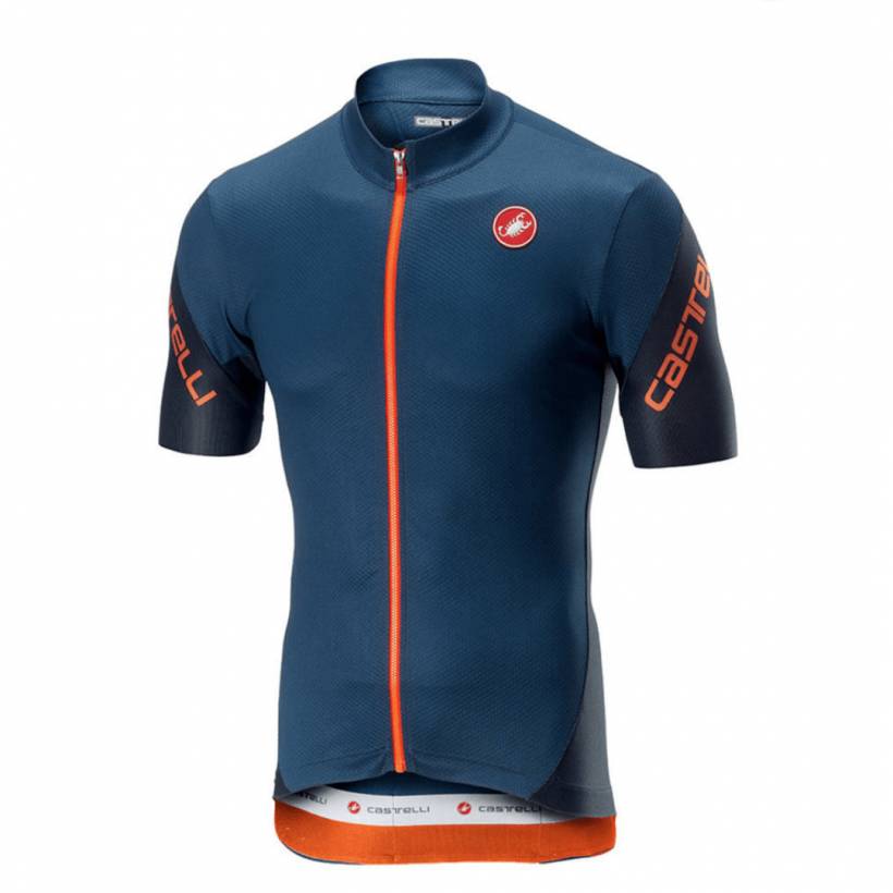 Castelli Entrata 3 Short Sleeve Steel Blue Jersey