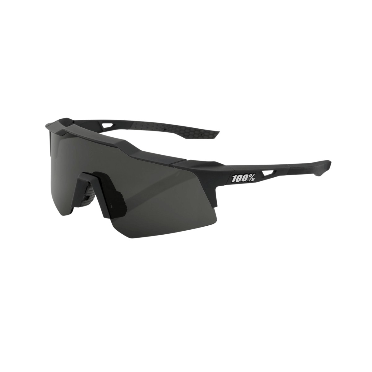 Image of 100% Speedcraft XS Soft Tack Schwarze Brille - Rauchglas