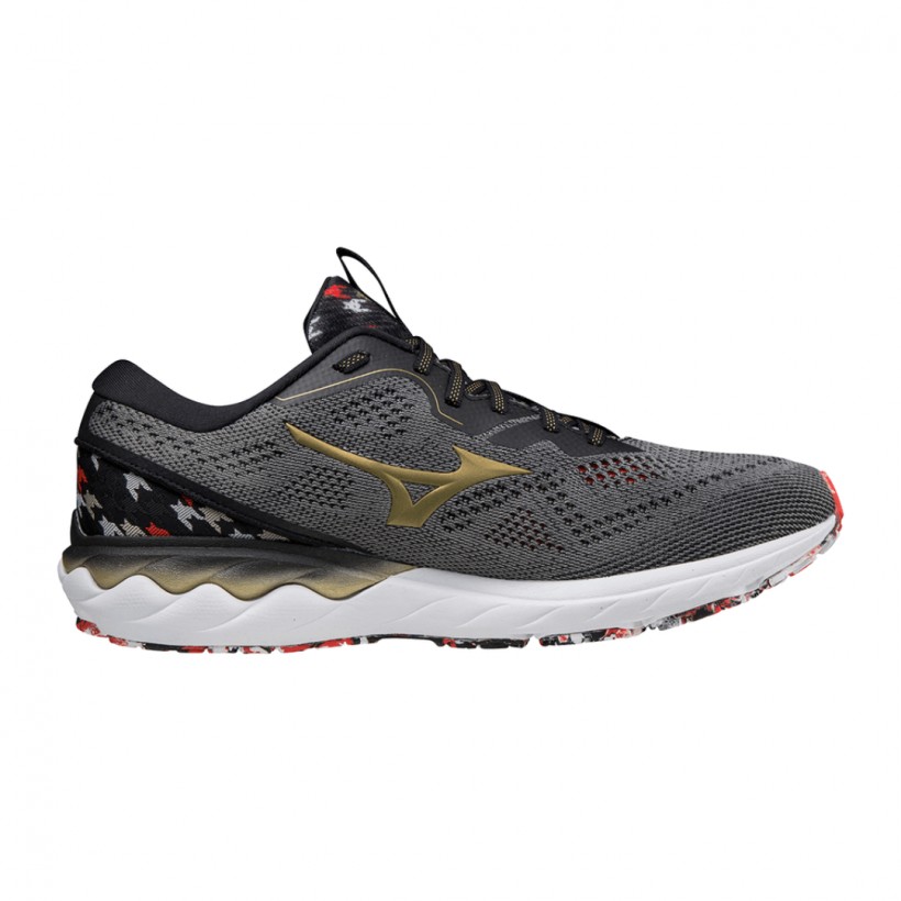 Mizuno Wave Skyrise Amsterdam Schuhe Schwarz Grau AW21