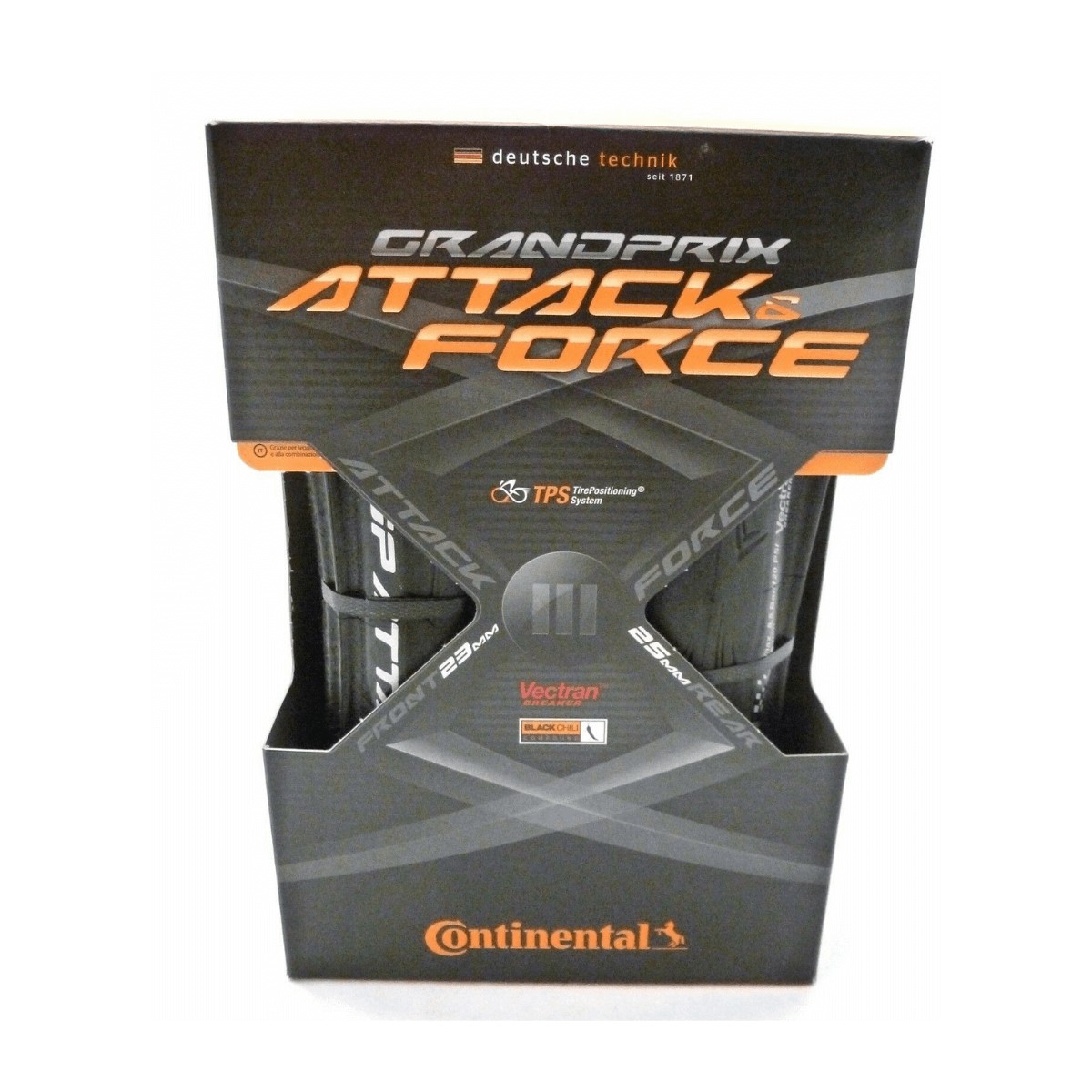 Conjunto tubular Continental GP Attack Comp 23 e Force Comp 25