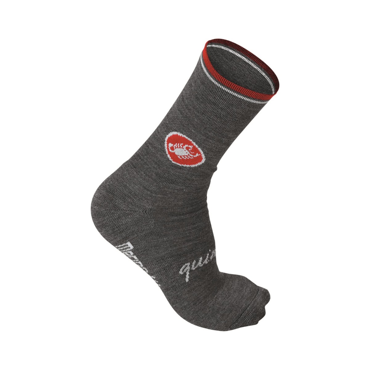 Quindici Soft 15cm Castelli Anthracite Sock, Size XXL