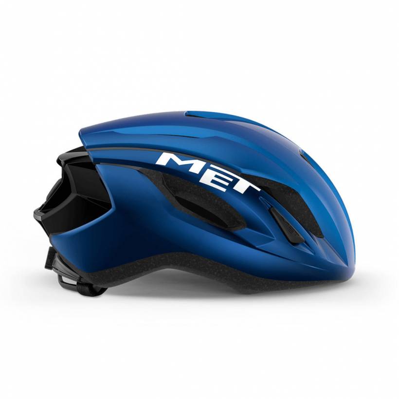Capacete Met Strale Azul Metálico