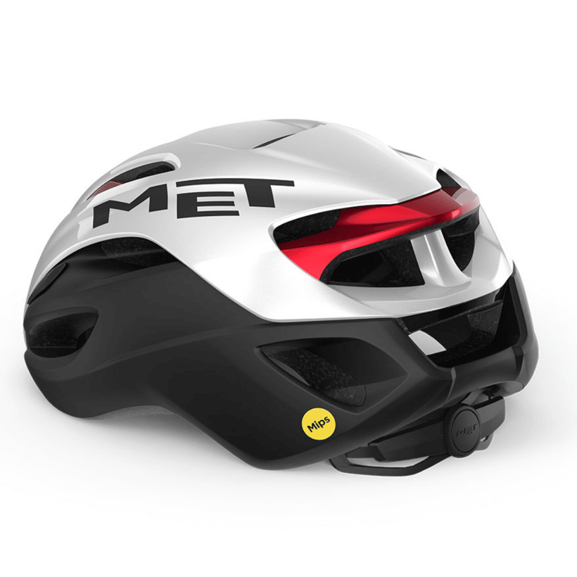 Casco Met Rivale Mips Negro Blanco Rojo