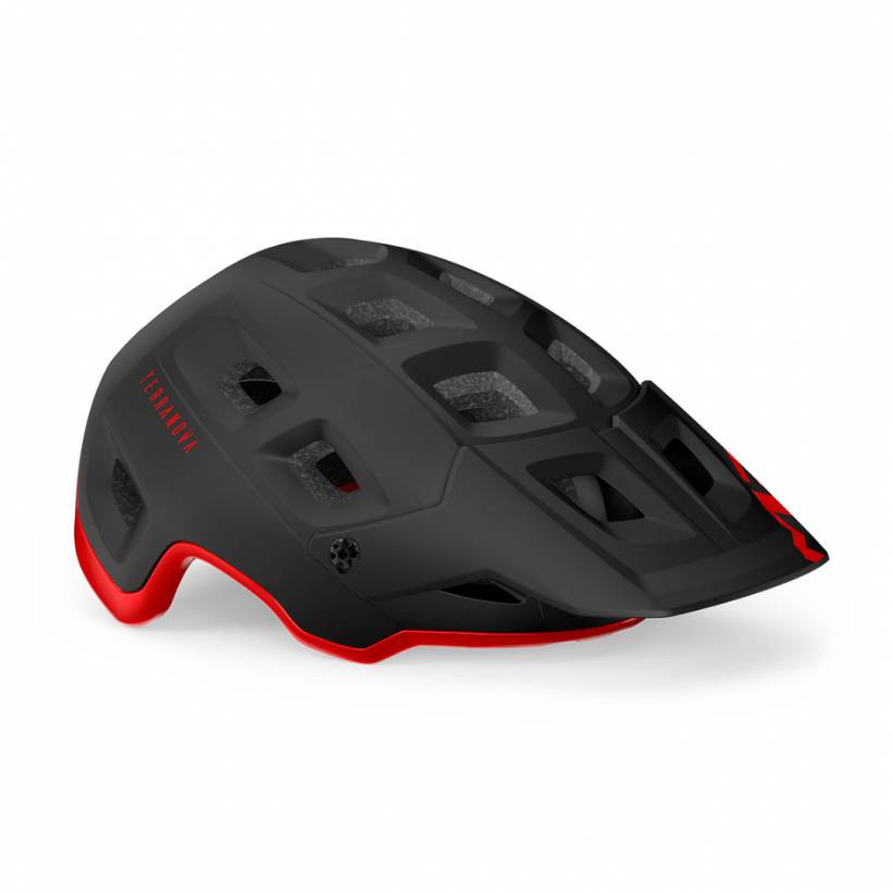Kask Met Terranova Czarny Matowy Czerwony