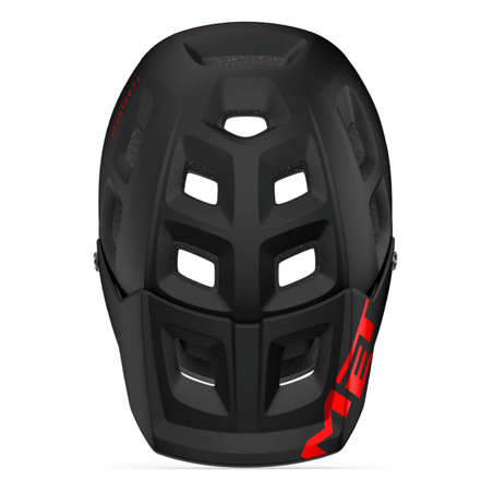 Capacete Met Terranova Preto Fosco Vermelho