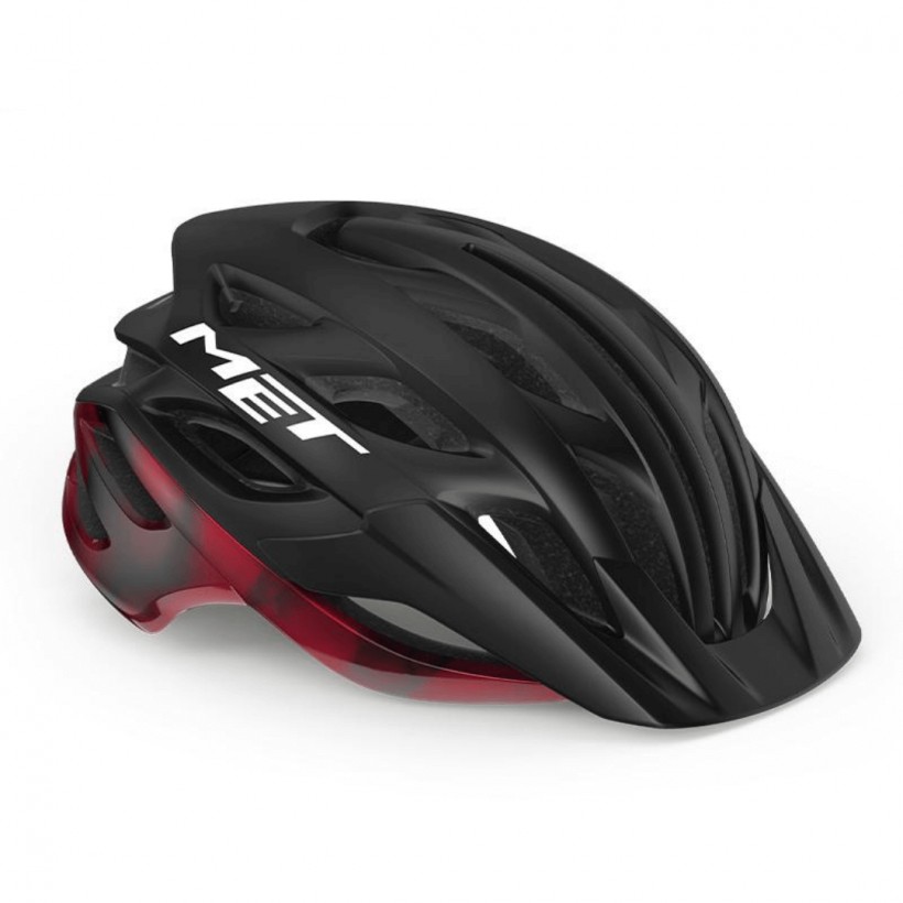 Met Veleno Helm Schwarz Rot Mattglanz