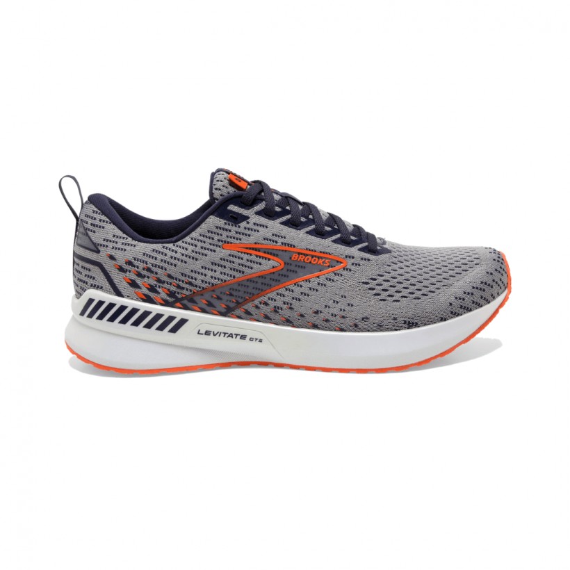 Sapatos Brooks Levitate GTS 5 cinza laranja SS22