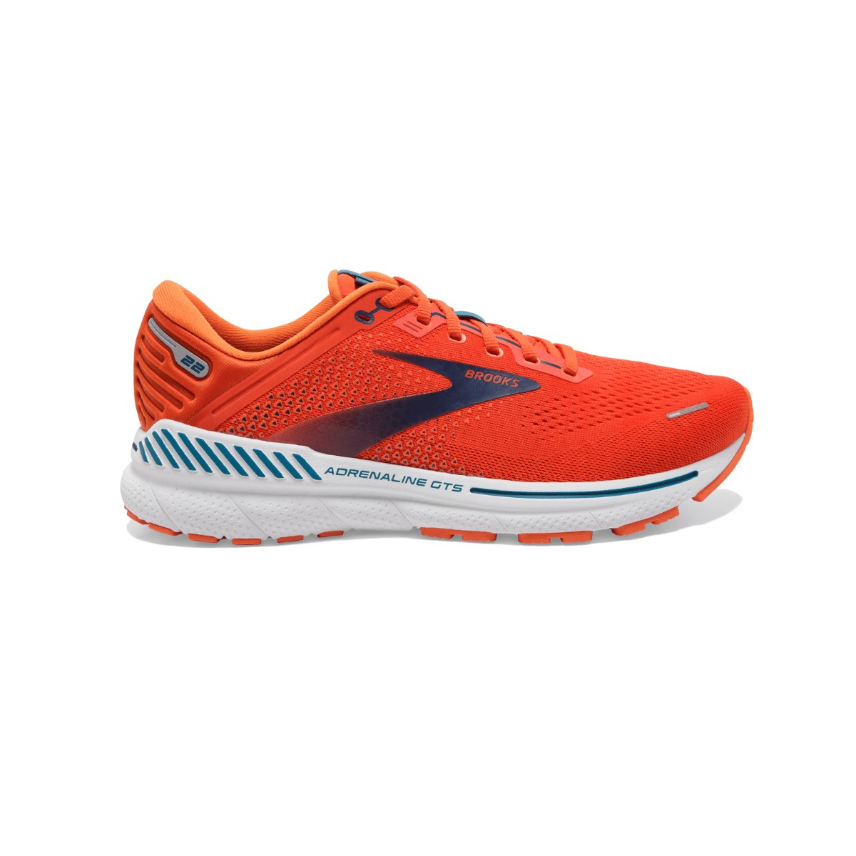 Brooks Adrenaline GTS 22 Shoes Orange Blue SS22, Size 45,5 - EUR