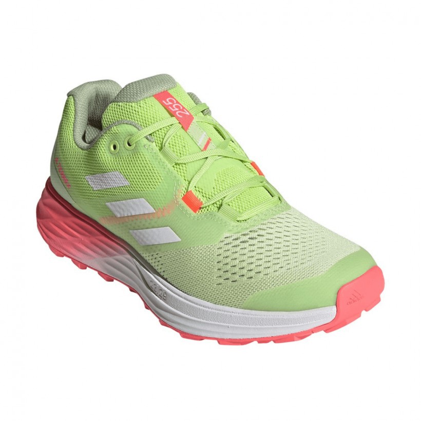 Adidas Terrex Two Flow Trail Running Shoes Green Pink Women SS22