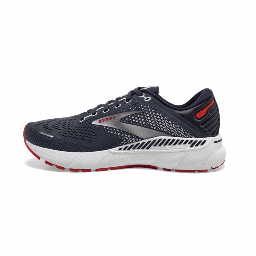 Brooks Adrenaline GTS 22 Wide 2E Shoes Gray Orange SS22