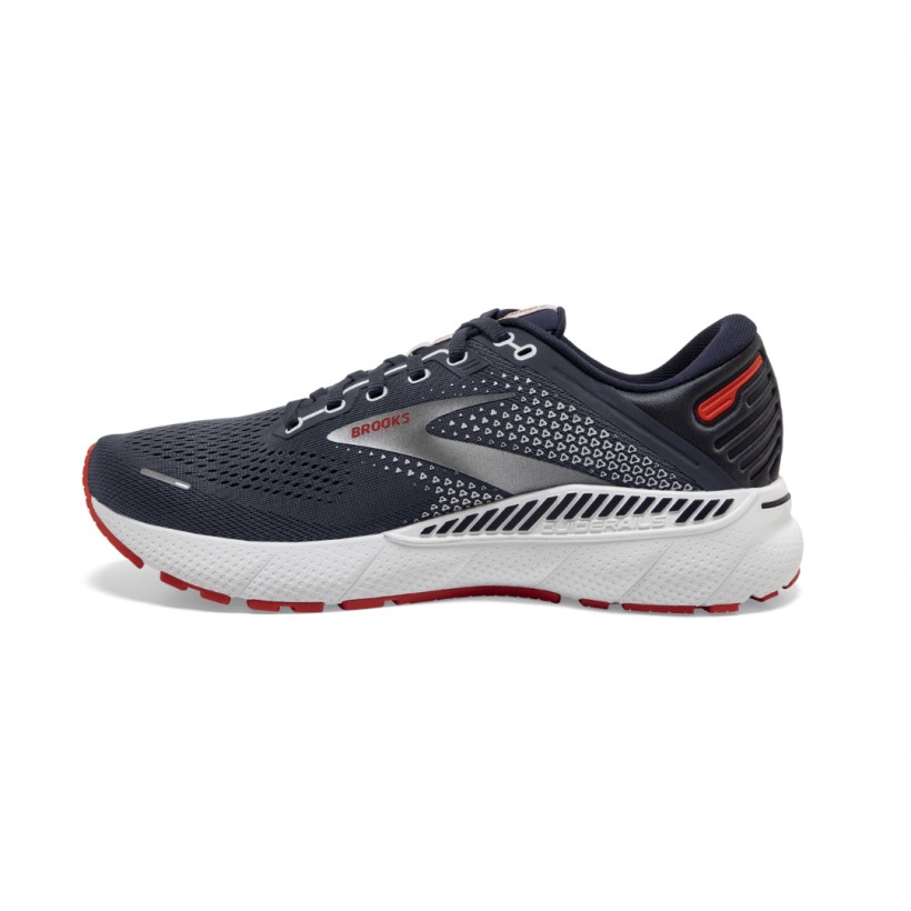 Chaussures Brooks Adrenaline GTS 22 Wide 2E Gris Orange SS22