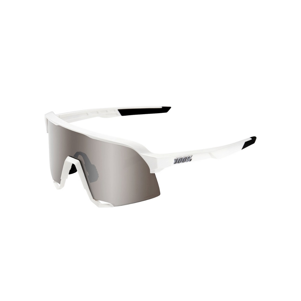 Image of Brille 100% S3 Mattweiß Hyper Silver Gläser