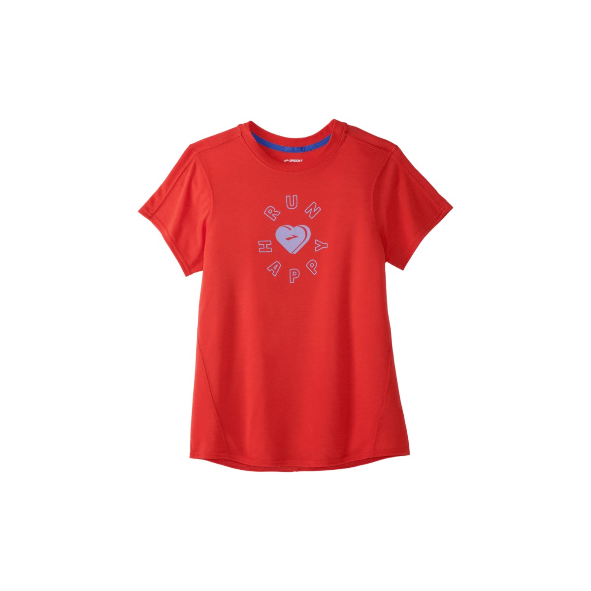 Camiseta Brooks Distance Graphic Manga Corta Roja Mujer, Talla XS