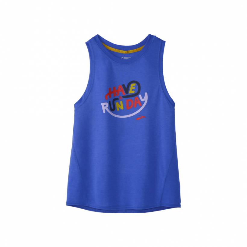Brooks Distance Graphic Tank Top Electric Blue
