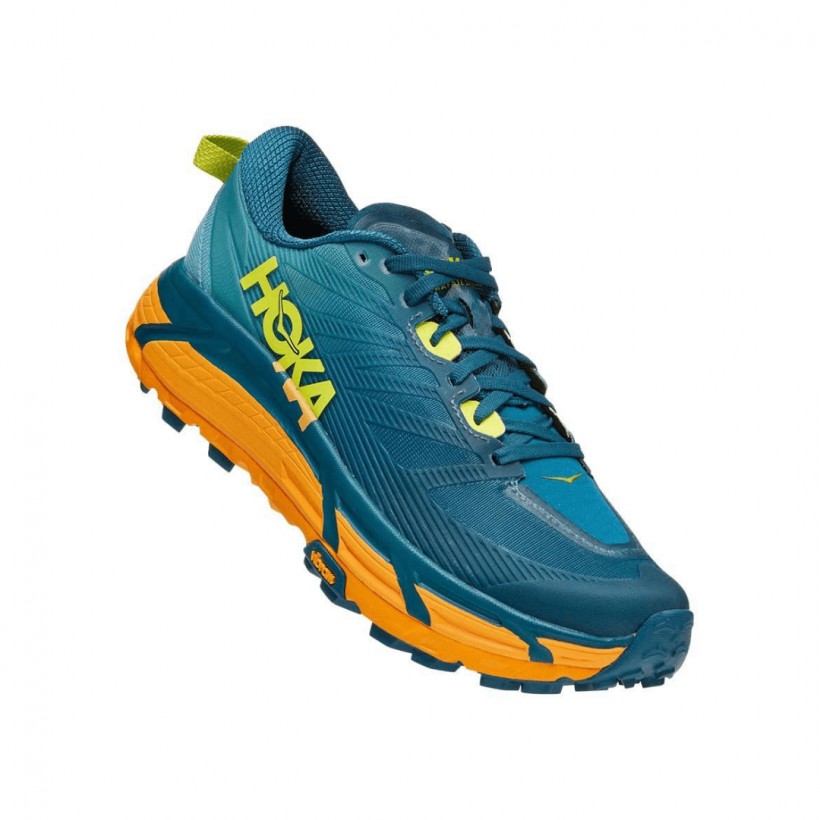 Sapatos Hoka One One Mafate Speed 3 Azul Laranja SS22