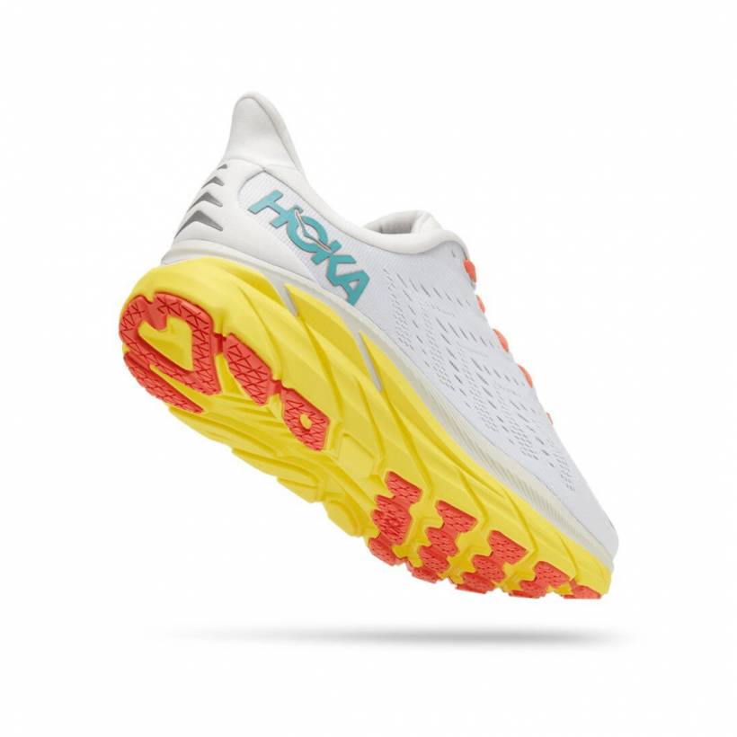Chaussures Hoka One One Clifton 8 Blanc Jaune SS22