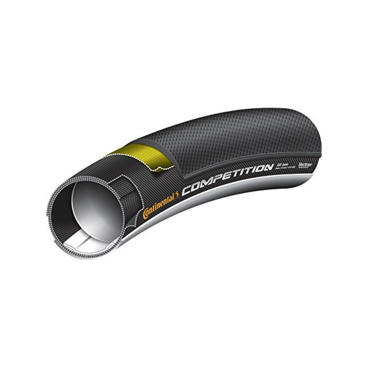 Continental Competition Black Tubular Tire 700 x 22-25, Type mm Black 28 x 22mm