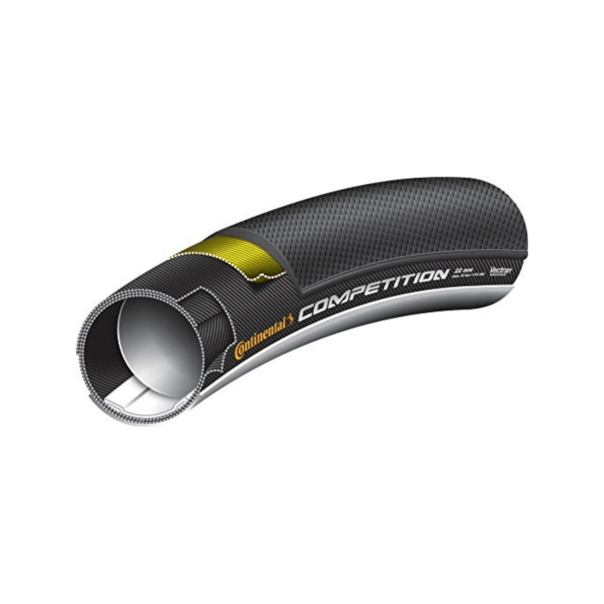 Cubierta Tubular Continental Competition Negro 700 x 22-25, Tipo mm Negro 28 x 25mm