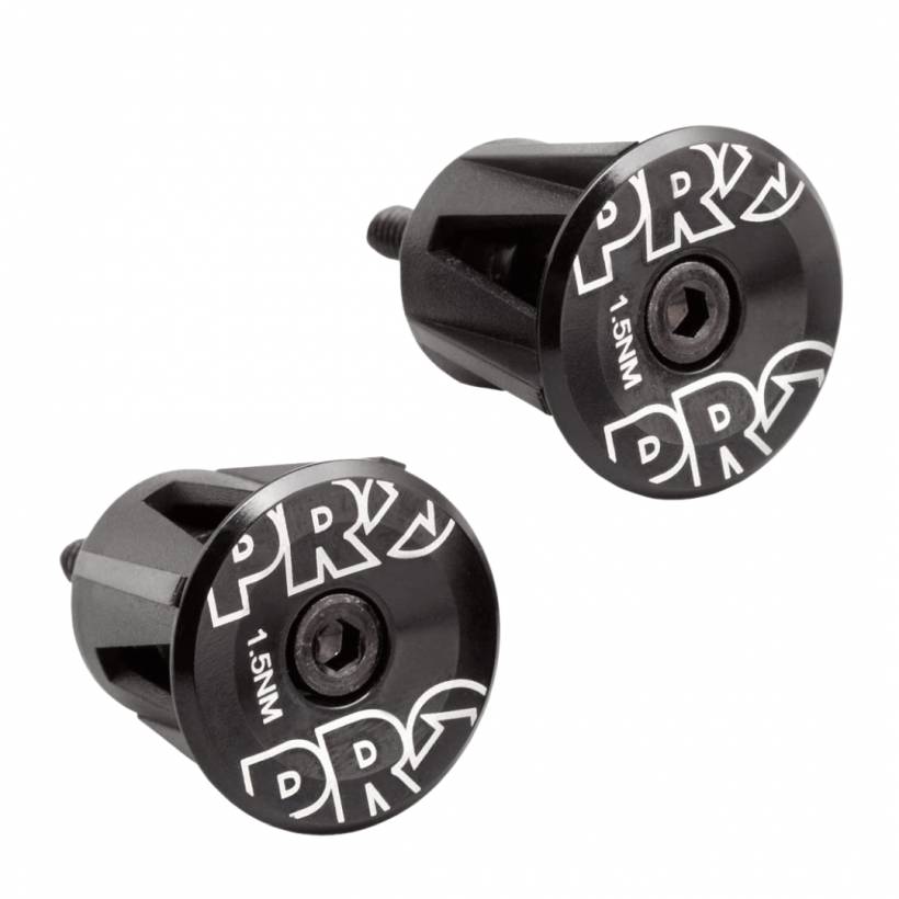 Bouchons de guidon en aluminium noir PRO