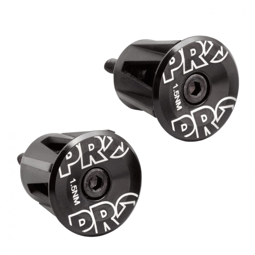 Tapones de manillar PRO de aluminio negro