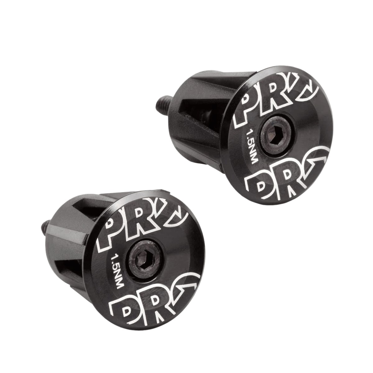 PRO black aluminum handlebar plugs