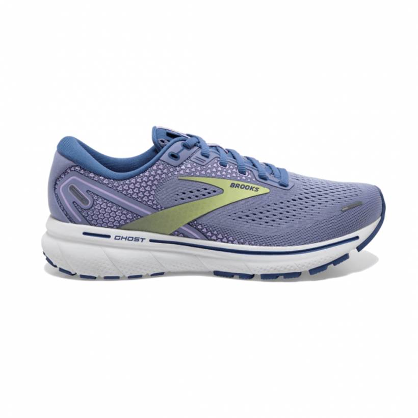 Sapatos femininos Brooks Ghost 14 roxo limão SS22
