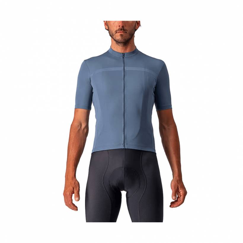 Castelli Classifica Jersey Manga Curta Azul Aço