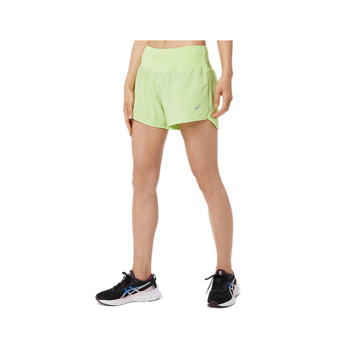 Pantaloncini da donna Asics Road 3.5IN Verdi Lime, Taglia XS