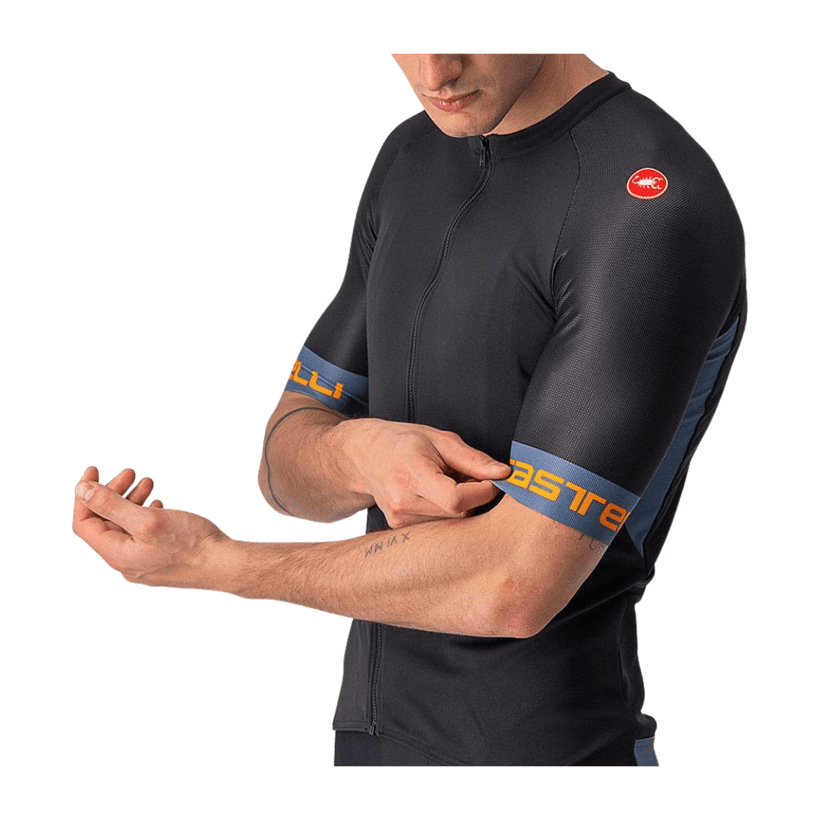 Maillot CASTELLI GABBA ROS 2 Manches Courtes Noir/Noir Reflex
