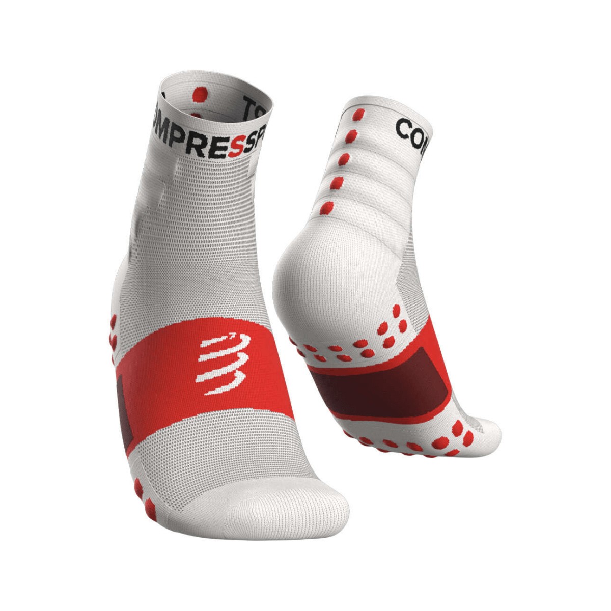 Calcetines Compressport Training Pack de 2 Blanco, Talla Talla 2