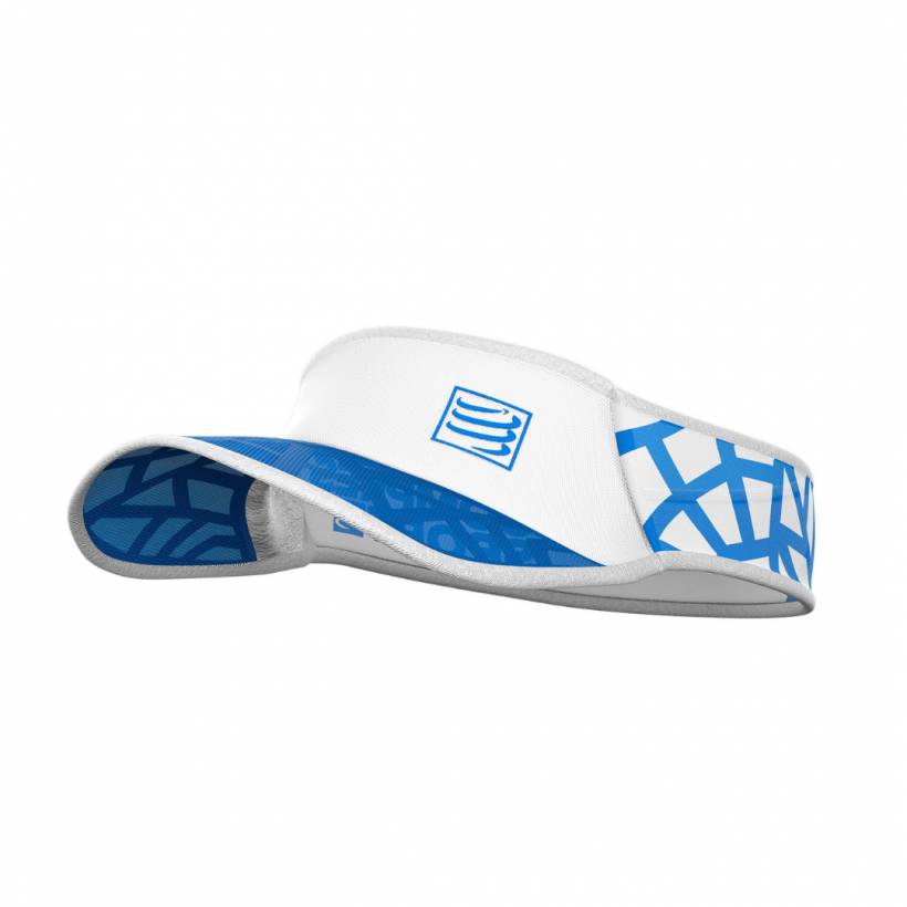 Visor Compressport Ultralight Branco Azul