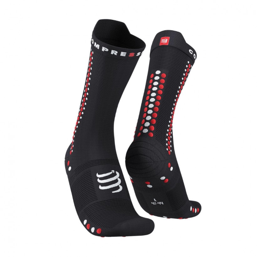 Skarpety rowerowe Compressport Pro Racing v4.0 czarno-czerwone