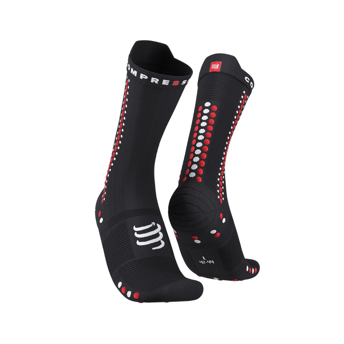 Compressport Pro Racing V4.0 Bike Socken Schwarz Rot, Größe Größe 1